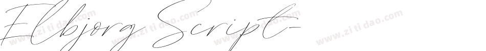 Elbjorg Script字体转换